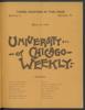 University of Chicago Weekly, May 31, 1894
