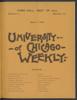 University of Chicago Weekly, June 7, 1894