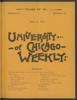 University of Chicago Weekly, June 21, 1894