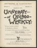 University of Chicago Weekly, August 30, 1894