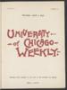 University of Chicago Weekly, April 7, 1898