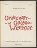 University of Chicago Weekly, April 14, 1898