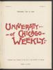 University of Chicago Weekly, May 12, 1898