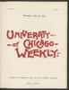 University of Chicago Weekly, May 19, 1898