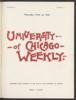 University of Chicago Weekly, June 23, 1898