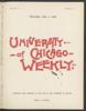 University of Chicago Weekly, July 7, 1898