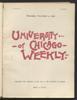 University of Chicago Weekly, November 3, 1898