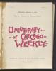 University of Chicago Weekly, January 5, 1899