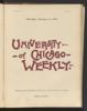 University of Chicago Weekly, February 16, 1899