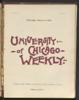 University of Chicago Weekly, March 9, 1899