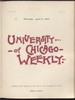 University of Chicago Weekly, April 27, 1899