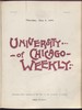 University of Chicago Weekly, June 8, 1899