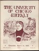 University of Chicago Weekly, April 11, 1901
