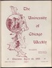 University of Chicago Weekly, April 18, 1901