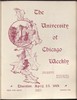 University of Chicago Weekly, April 25, 1901